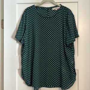 Ann Taylor Loft blouse in green. Size XL.